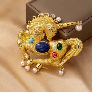 Alexis Bittar Unicorn Brooch